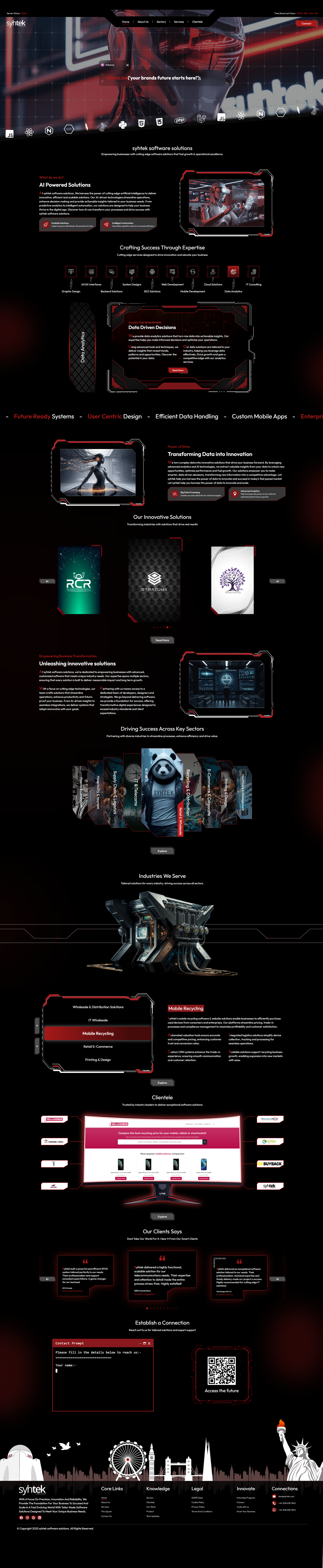 syhtek Website Screenshot